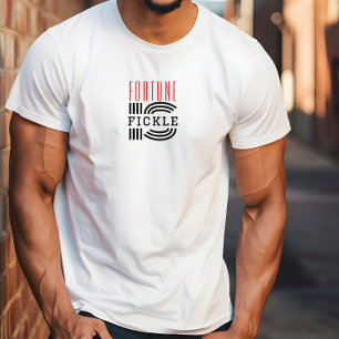 Das Glück ist launisch motivierend rot schwarz T-Shirt