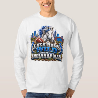Das Glück läuft wild beim Indianapolis-Fußballfan T-Shirt