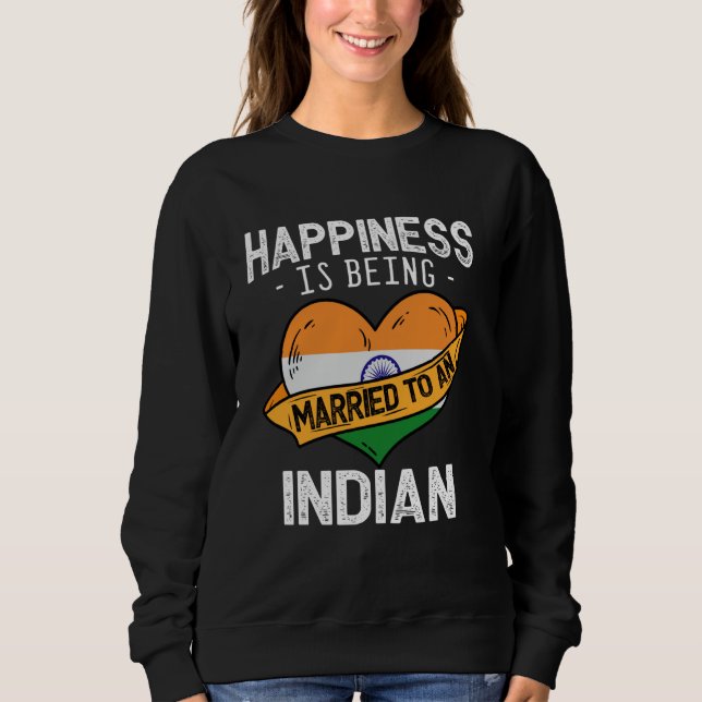 Das Glück wird einer indischen Ehefrau Husba Verhe Sweatshirt (Vorderseite)
