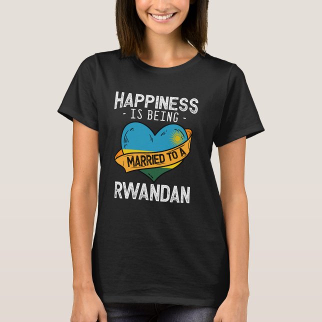 Das Glück wird einer ruandischen Ehefrau Husba Ver T-Shirt (Vorderseite)