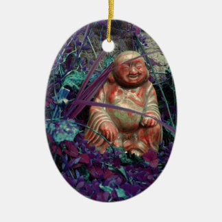 das glückliche buddah keramik ornament