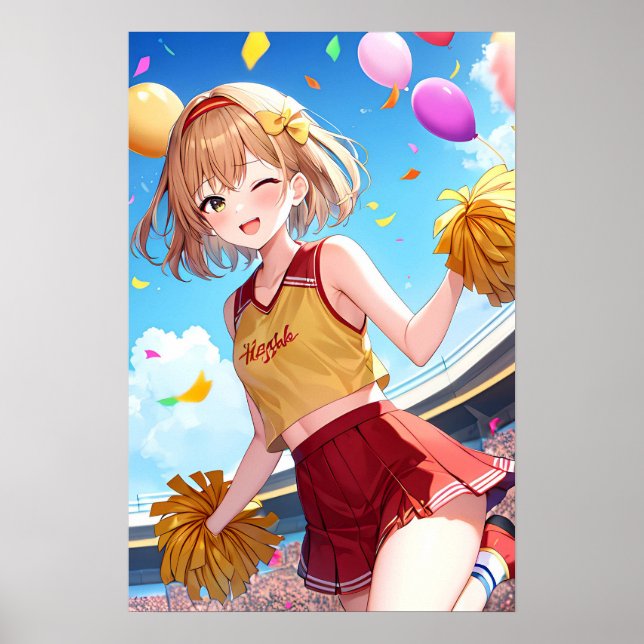Das glückliche Cheerleader Poster (Vorne)