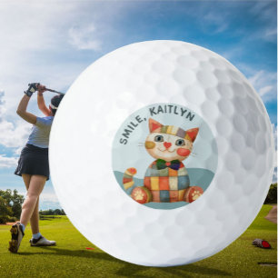 Das glückliche, farbenfrohe Patchwork ist einzigar Golfball