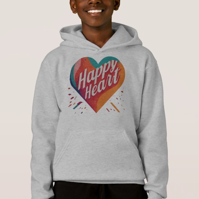 Das glückliche Herz der Kinder Hoodie (Vorderseite)