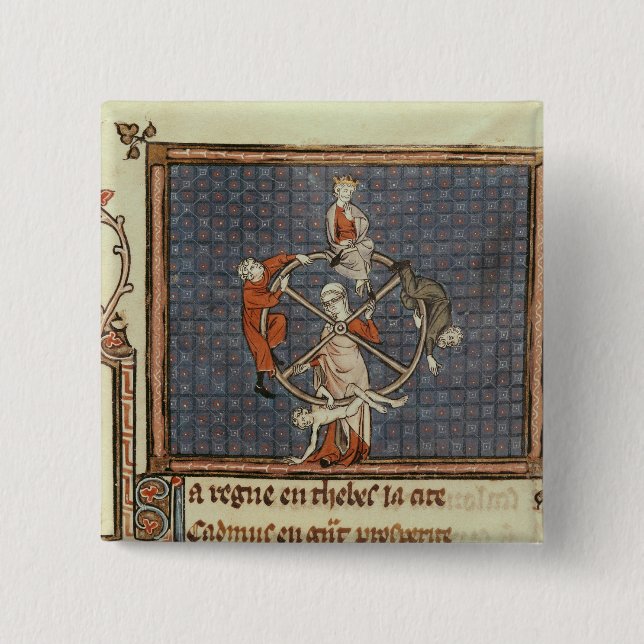 Das Glücksrad, von Ovide moralisieren Button (Vorderseite)