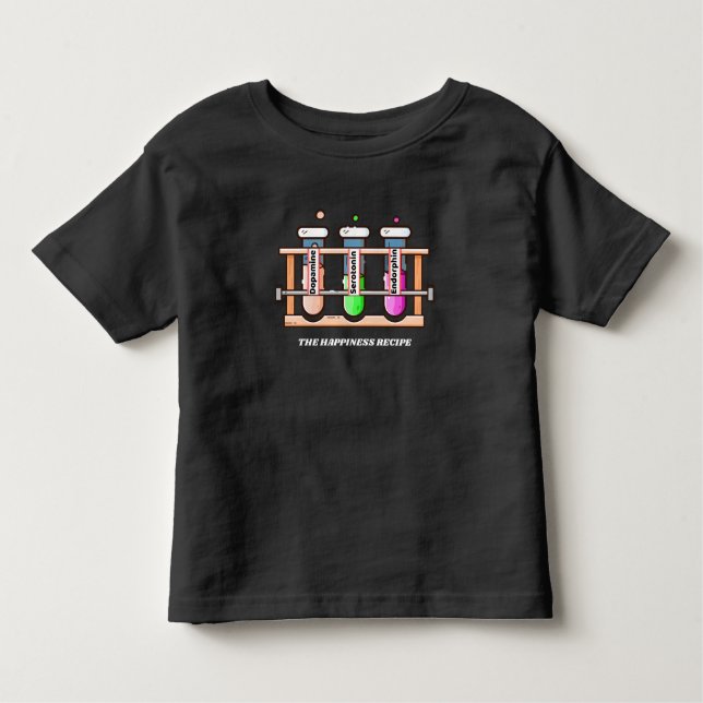 das Glücksrezept Dopamin Serotonin Endorphin Kleinkind T-shirt (Vorderseite)