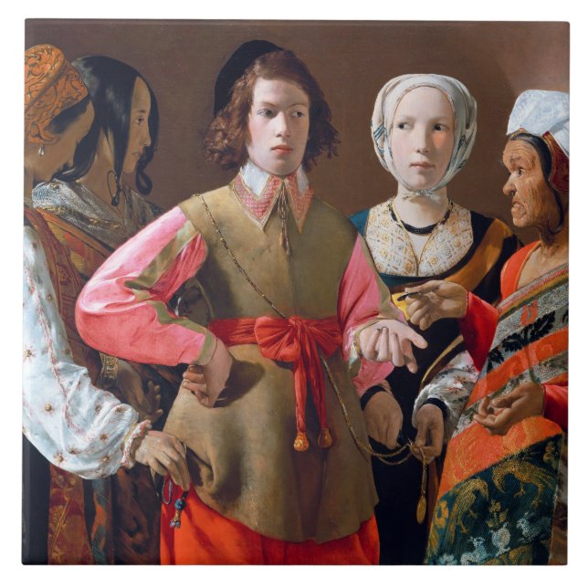 Das Glücksspiel, La Tour Fliese (Vorderseite)