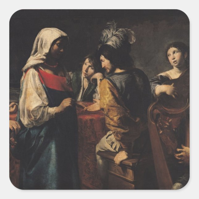 Das Glücksspiel Quadratischer Aufkleber (Vorderseite)