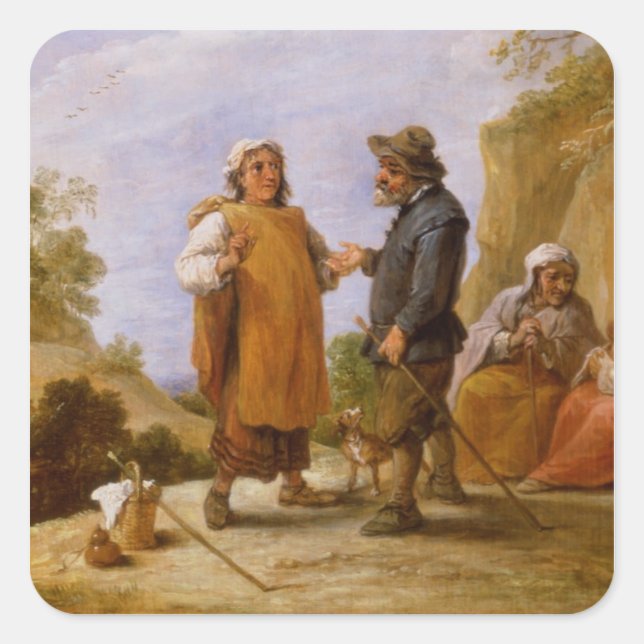 Das Glücksspiel Quadratischer Aufkleber (Vorderseite)