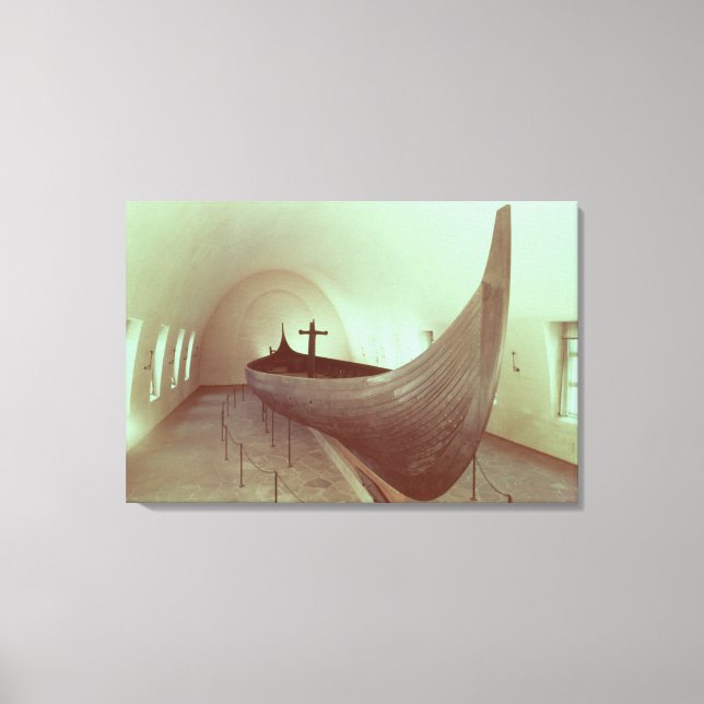 Das Gokstad-Langschiff (Holz) Leinwanddruck (Vorderseite)