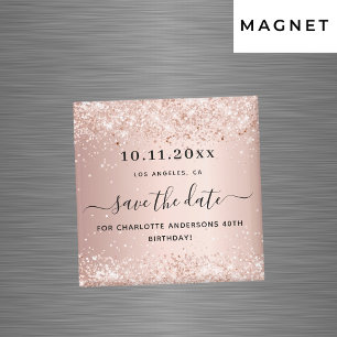 Das Gold der Rose zum Geburtstag speichert den Dat Magnet