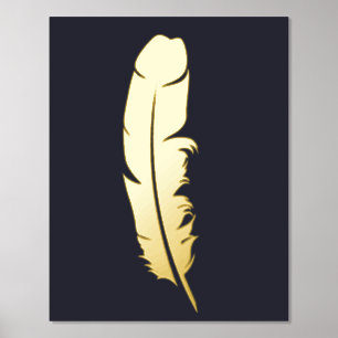 Das Gold Feather Foliendrucke