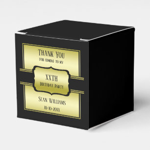 Das Gold u. der schwarze Geburtstag des eleganten Geschenkschachtel