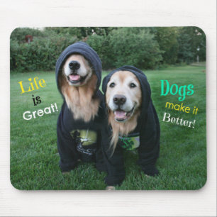 Das golden retriever-Leben ist groß Mousepad