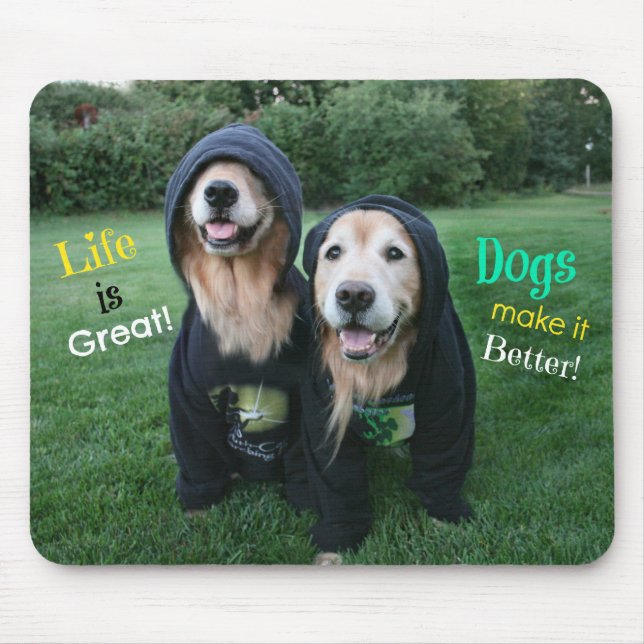 Das golden retriever-Leben ist groß Mousepad (Vorne)