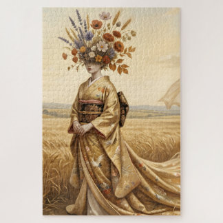 Das goldene Echo: Surrealer botanischer Geist in d Puzzle