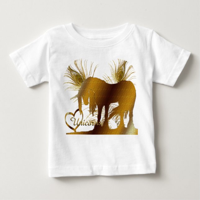 Das goldene Einhorn Baby T-shirt (Vorderseite)