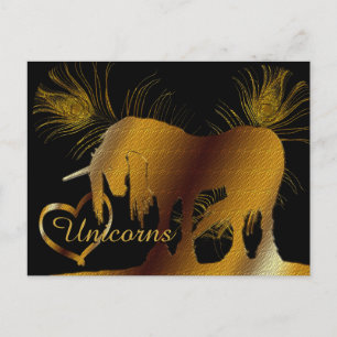 Das goldene Einhorn Postkarte