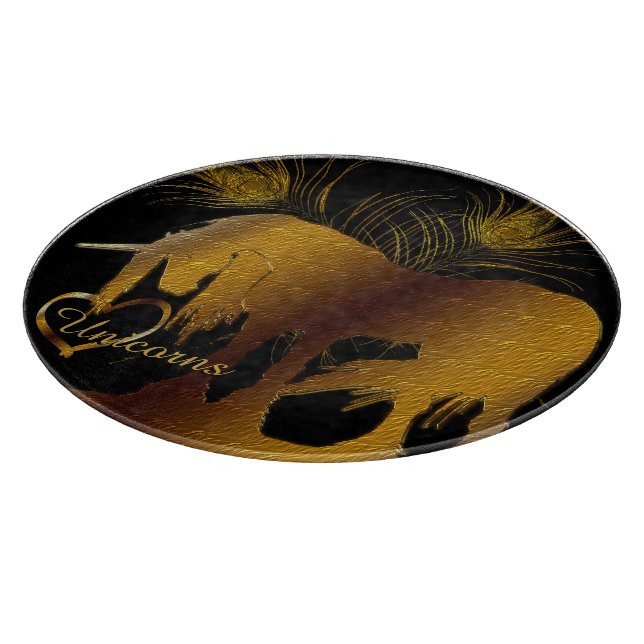Das goldene Einhorn Schneidebrett (Ecke)