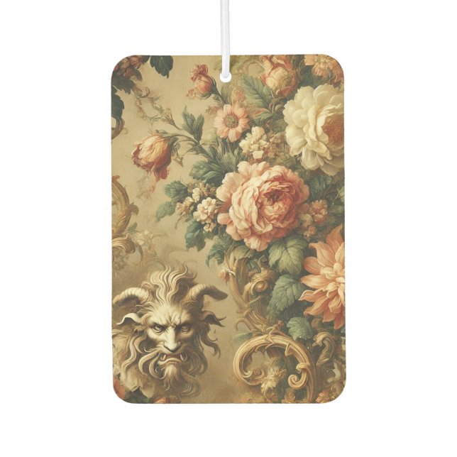 Das goldene Feuer - gotische Blüte Autolufterfrischer (Vorderseite)