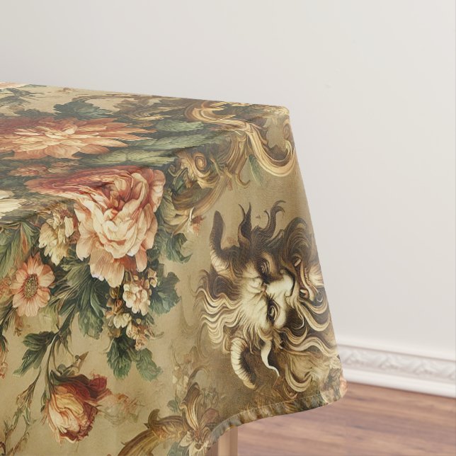 Das goldene Feuer - gotisches großes Muster Tischdecke (Beispiel)