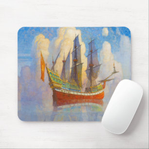 Das goldene Galleon von Newell Convers Wyeth Mousepad