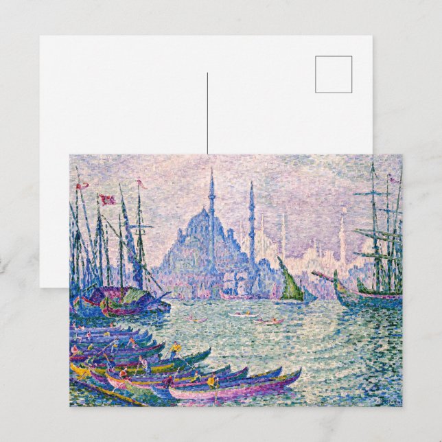 Das goldene Horn, Minarett | Paul Signac | Postkarte (Vorne/Hinten)