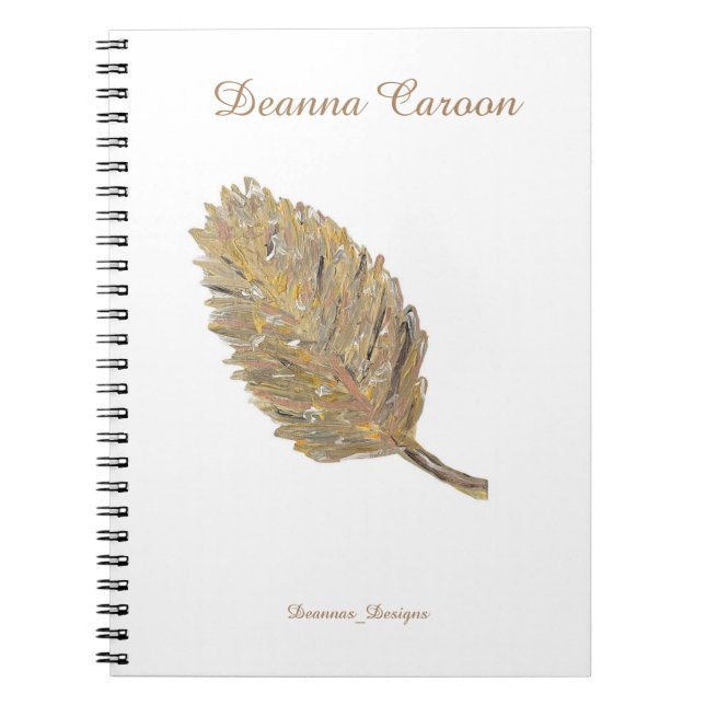 Das goldene Leaf-Spiral-Foto-Notebook Notizblock (Vorderseite)
