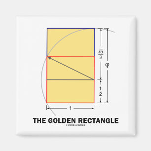 Das goldene Rechteck (mathematisches Verhältnis) Magnet