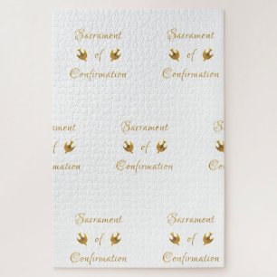 Das goldene Sakrament der Bestätigung und der Heil Puzzle