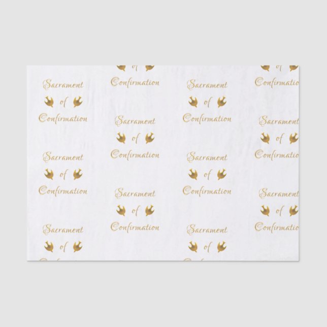 Das goldene Sakrament der Bestätigung und der Heil Seidenpapier (Vorderseite)