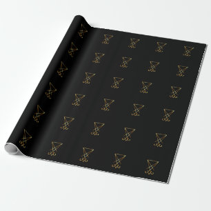 Das goldene sigil von Lucifer Geschenkpapier