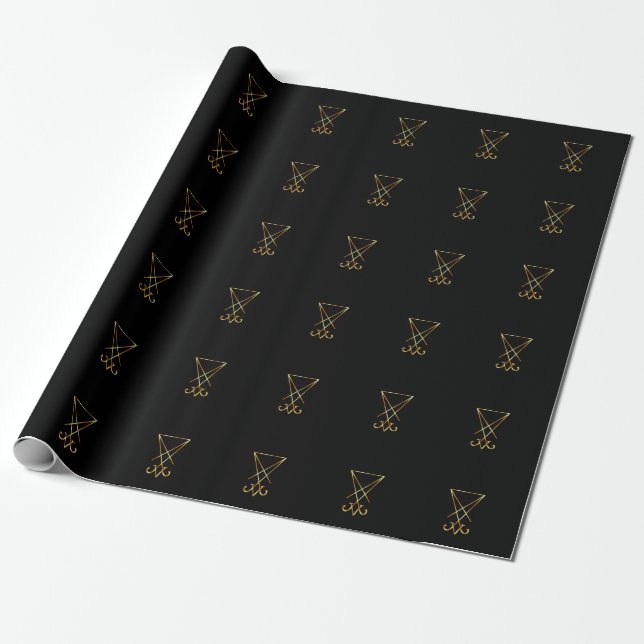 Das goldene sigil von Lucifer Geschenkpapier (Ungerollt)
