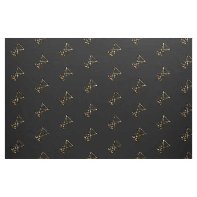Das goldene sigil von Lucifer Stoff (Fat Quarter (45,7 x 55,9 cm))