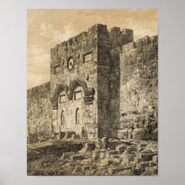 Das goldene Tor in Jerusalem Poster