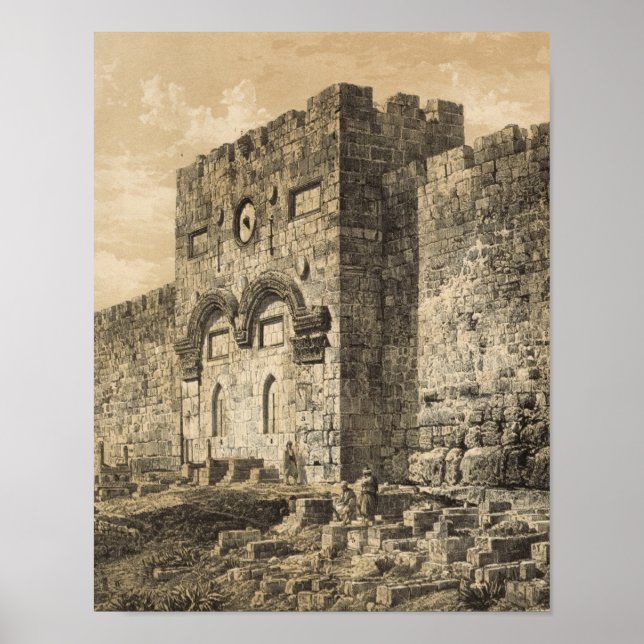 Das goldene Tor in Jerusalem Poster (Vorne)