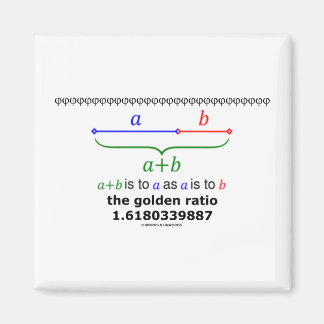 Das Goldene Verhältnis (Mathematik 1.6180339887) Magnet