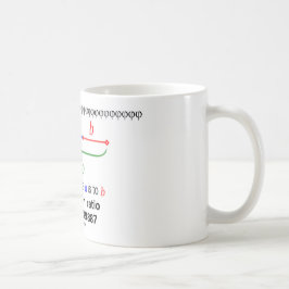 Das goldene Verhältnis (Mathematik 1,6180339887) Tasse