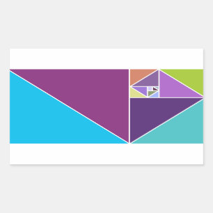 Das goldene Verhältnis Rechteckiger Aufkleber