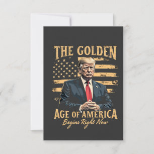 Das goldene Zeitalter Amerikas beginnt jetzt Dankeskarte