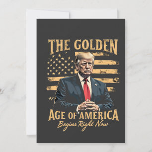 Das goldene Zeitalter Amerikas beginnt jetzt Feiertagskarte