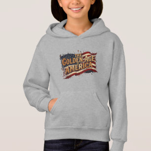 Das goldene Zeitalter Amerikas - Vintage Flagge de Hoodie