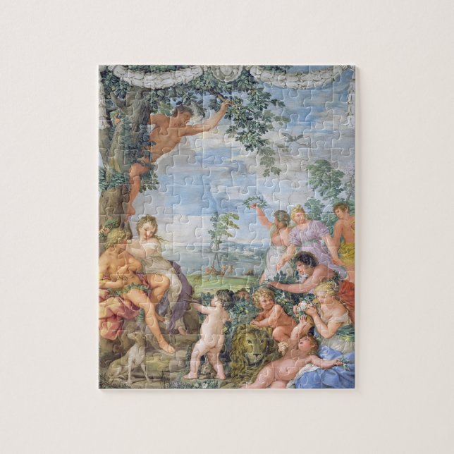 Das goldene Zeitalter (Fresko) Puzzle (Vertikal)