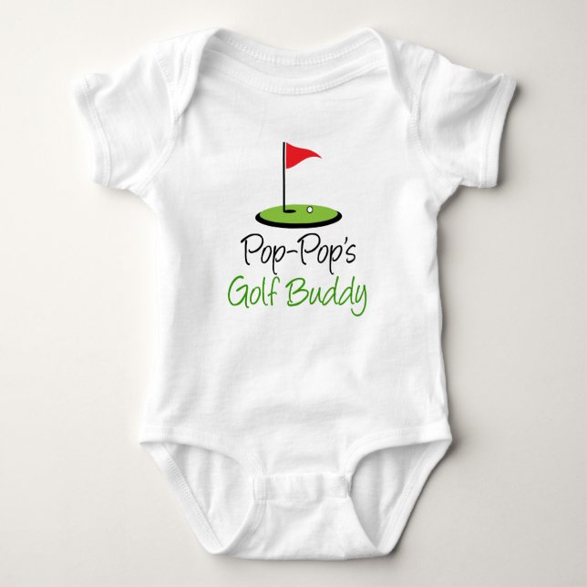 Das Golf-Freund des Pop-Pops Baby Strampler (Vorderseite)