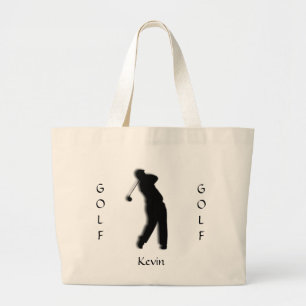 Das Golf-Silhouette-Taschen-Tasche der Jumbo Stoffbeutel