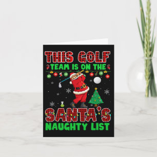 Das Golf Team ist auf der Liste des Weihnachtsmann Karte