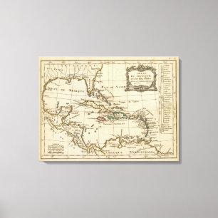 Das Golf von Mexiko, karibische Inseln Leinwanddruck