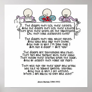Das Goops lecken sie ihre Finger Poster