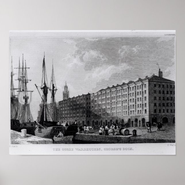 Das Goree Warehouse, George's Dock, Liverpool Poster (Vorne)