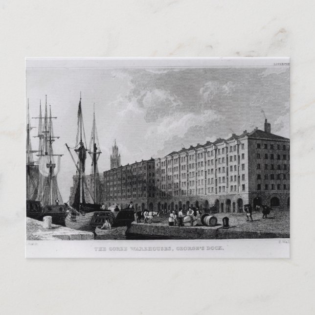Das Goree Warehouse, George's Dock, Liverpool Postkarte (Vorderseite)